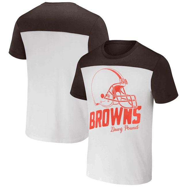 Men's Cleveland Browns Cream/Brown x Darius Rucker Collection Colorblocked T-Shirt Men's Cleveland Browns Cream/Brown x Darius Rucker Collection Colorblocked T-Shirt